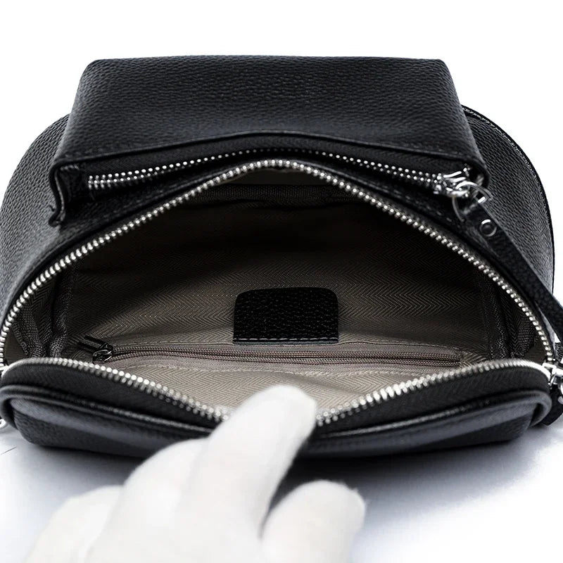 Elsie | Tyylikäs Nahkainen Olkalaukku